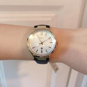 Fossil BQ3744 Ashtyn Three-Hand Date Blue Leather Watch